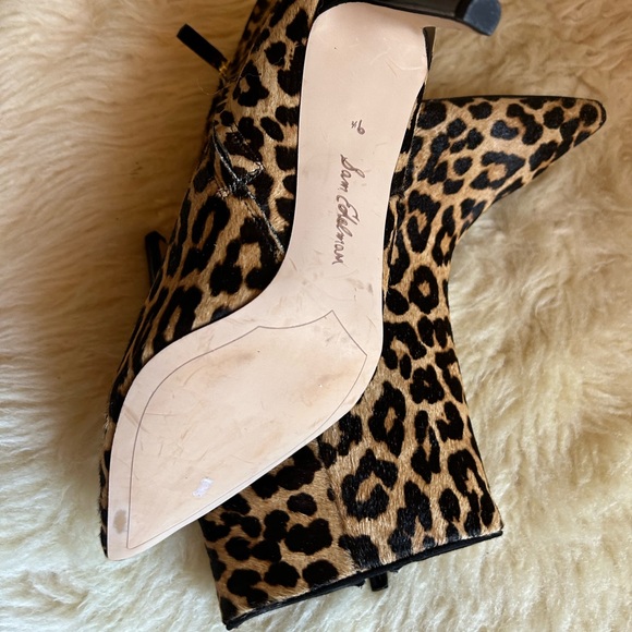 Sam Edelman Animal print Genuine Calf hide Ankle boots Stiletto Heel - Picture 10 of 14